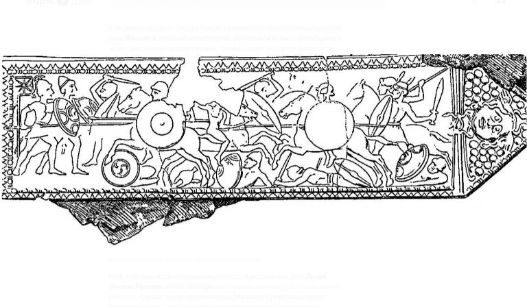 Битва при Магнезии. Рисунок на одном их храмов Пергама.