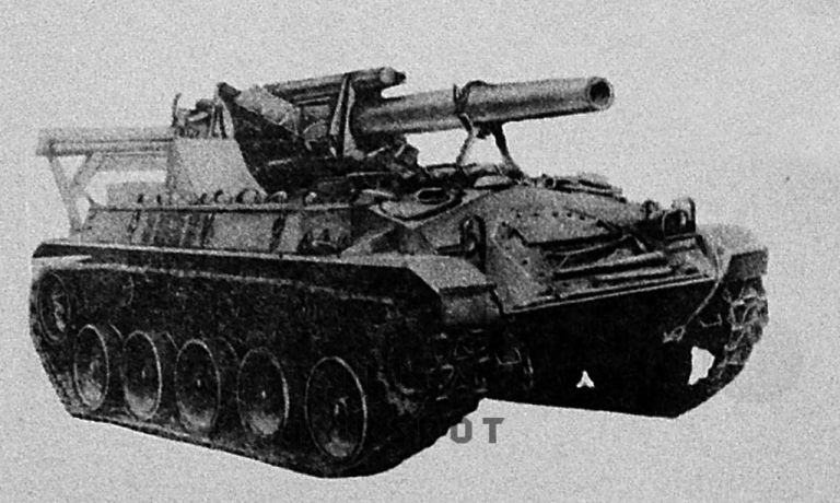 Так должна была выглядеть GMC T16E1. В металле САУ строить не стали, поскольку 114-мм пушку к тому моменту уже забраковали