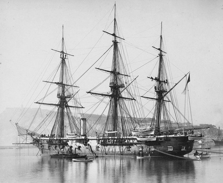 Винтовой фрегат Blanca. Фото сделано между 1884 и 1889 годами vidamaritima.com