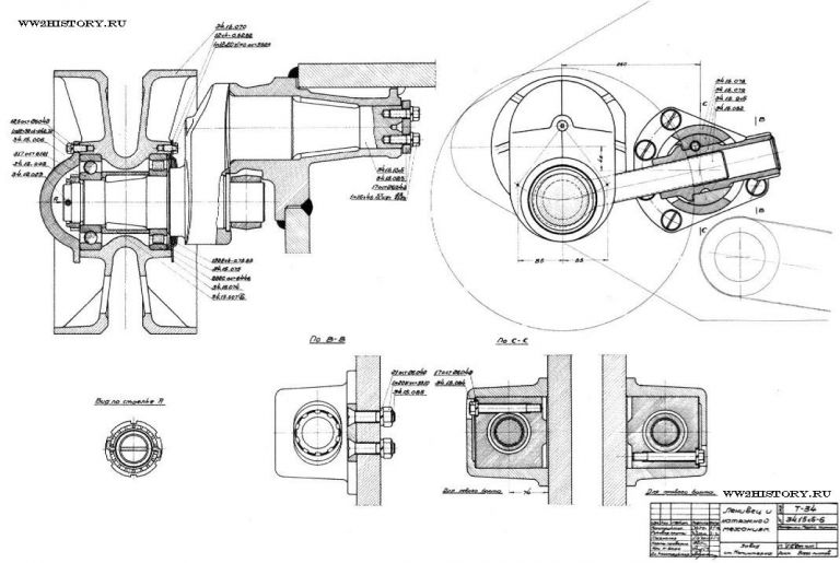 Чертеж катка т 34