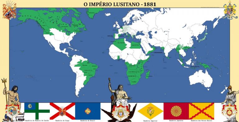 Карта Португальской империи в конце 19 века