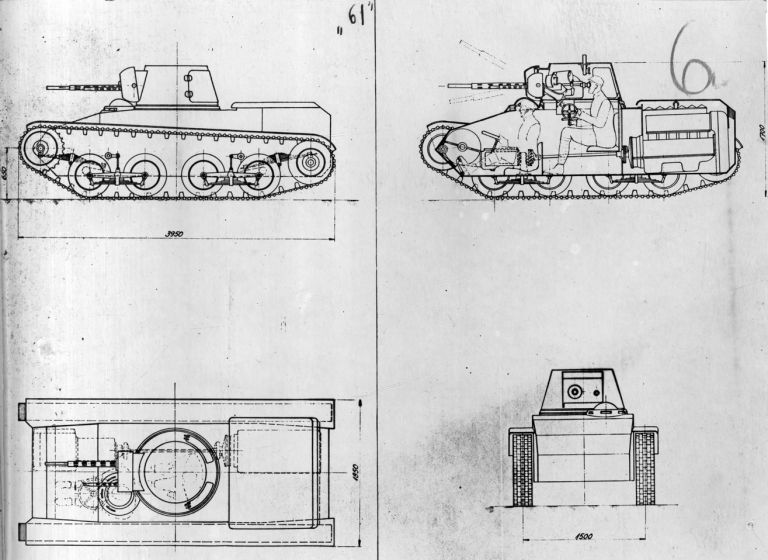 Развитием темы стал Landsverk 61, чертёж S-138 от 1 ноября 1932 года. ТТХ этого танка попали в разведывательные сводки РККА