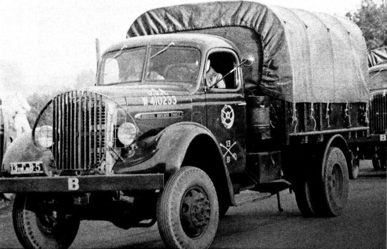 Военный грузовик Chevrolet 4930 с опытными агрегатами от трёхосной машины GMC CCKW. 1938 год