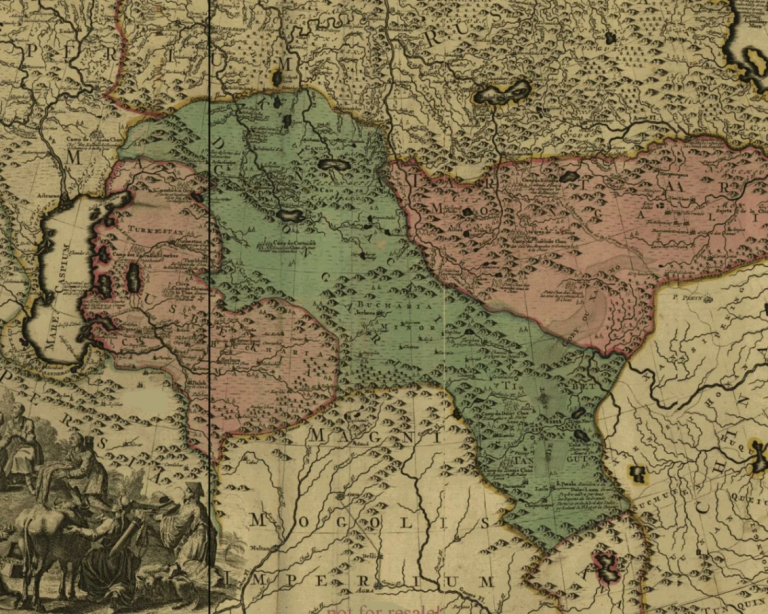 Карта Джунгарского ханства (Первая половина XVIII века). 