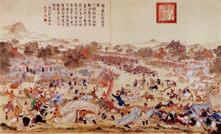 Сражение китайского войска с Джунгарами