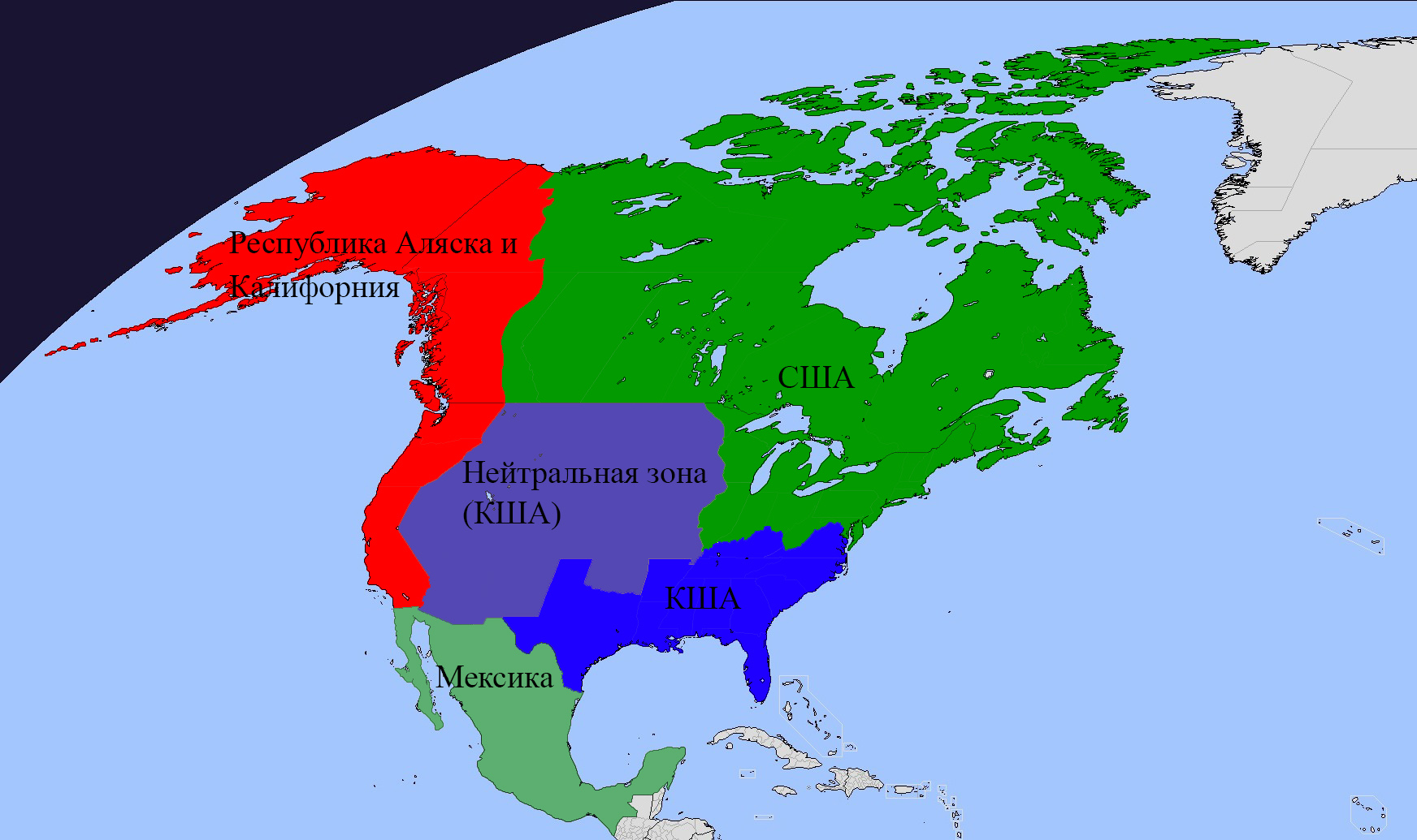 Какая территория современной северной америки наименее заселена