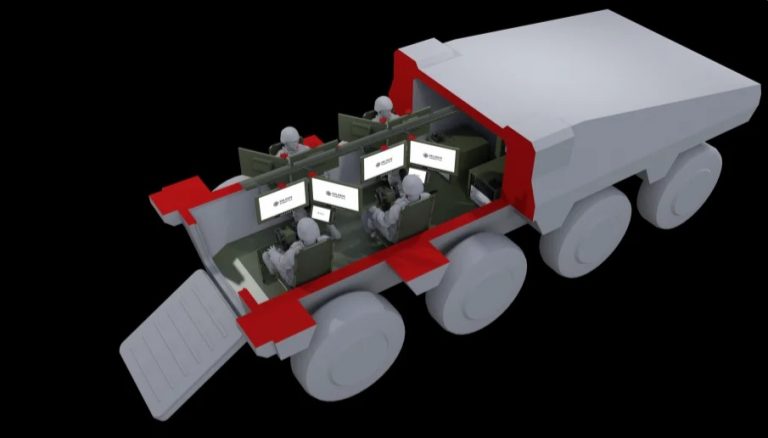 Модель расположения командного пункта управления роботами. источник: Milrem Robotics