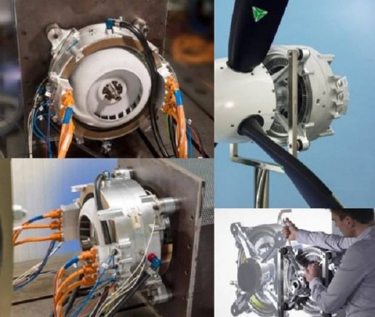 Электродвигатель Siemens массой немногим более 50 кг, мощностью 260 кВт, предназначенный для лёгкой авиации