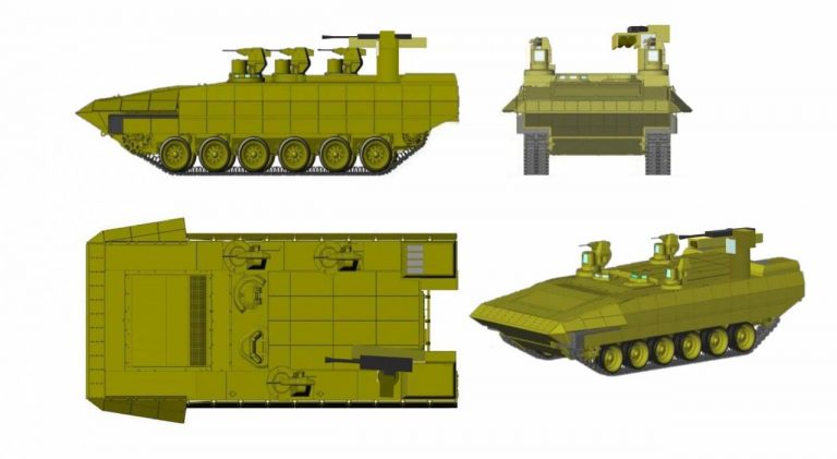 Боевая машина поддержки танков Т-18 на базе платформы «Армата»