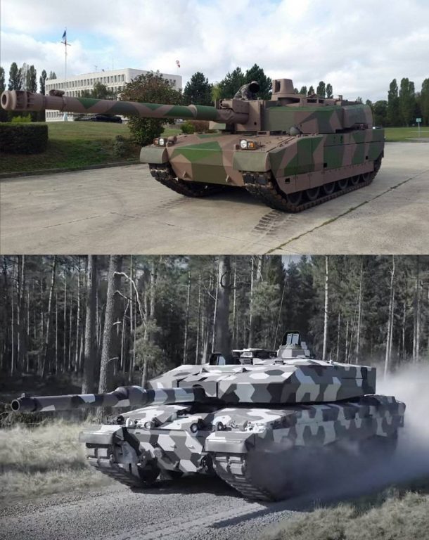 ОБТ «Леклерк» со 140-мм пушкой компании Nexter и ОБТ «Челленджер» со 130-мм пушкой Next Generation 130 компании Rheinmetall