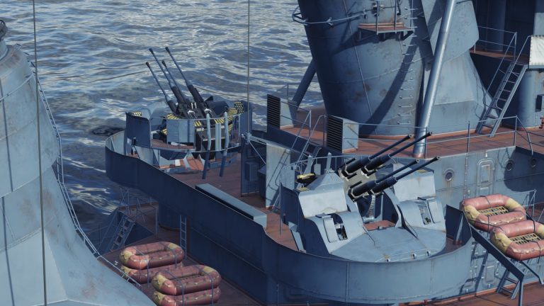 Задача обеспечения ПВО была одной из главных для данного крейсера