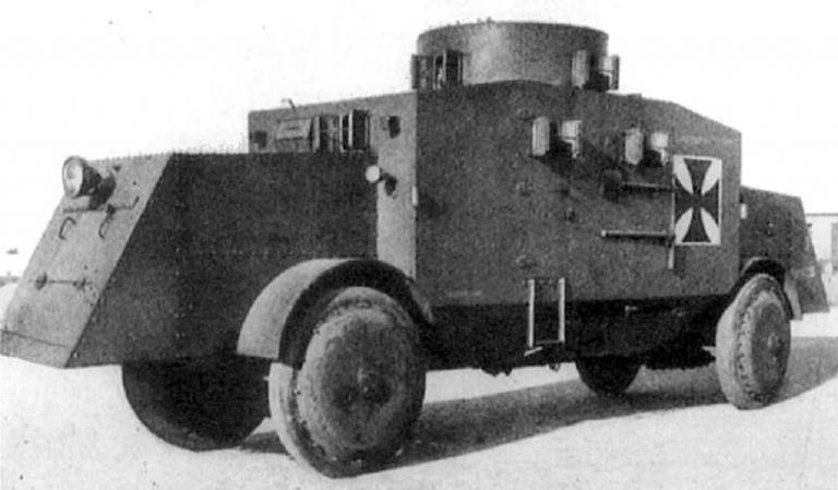 Германская бронетяга Первой Мировой. Büssing A5P Straßenpanzerwagen. Самый большой бронеавтомобиль в мире
