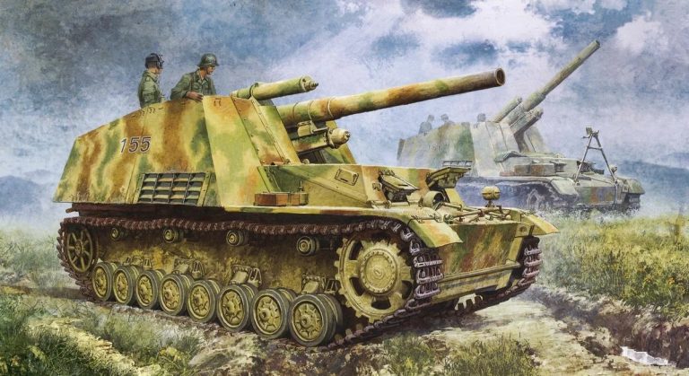 150-мм самоходная гаубица 15 cm Schwere Panzerhaubitze auf Geschützwagen III/IV (Sf) Hummel