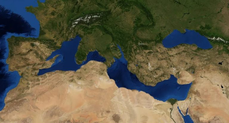 Средиземноморье до Потопа 4000 лет назад.