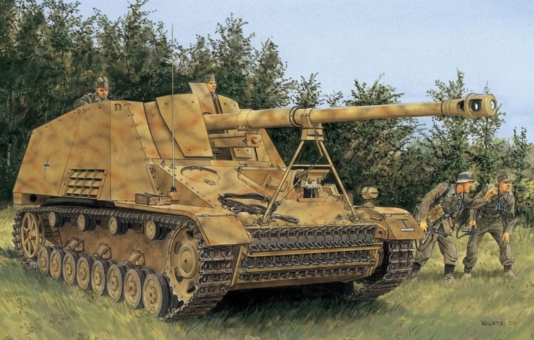 88-мм самоходное орудие 8.8 cm PaK 43/1 auf Geschützwagen III/IV (Sf) Náshorn