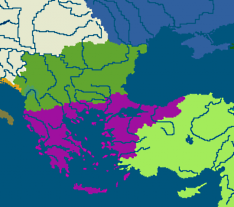 Карта балкан и малой азии