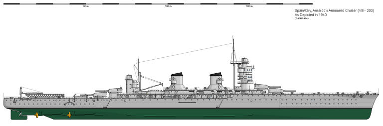 На чём бы воевала Испания во Второй Мировой Войне или тяжёлые крейсера компании Ансальдо для Испании