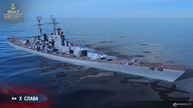 Линейный корабль "Слава" - игровая модель в World of Warships