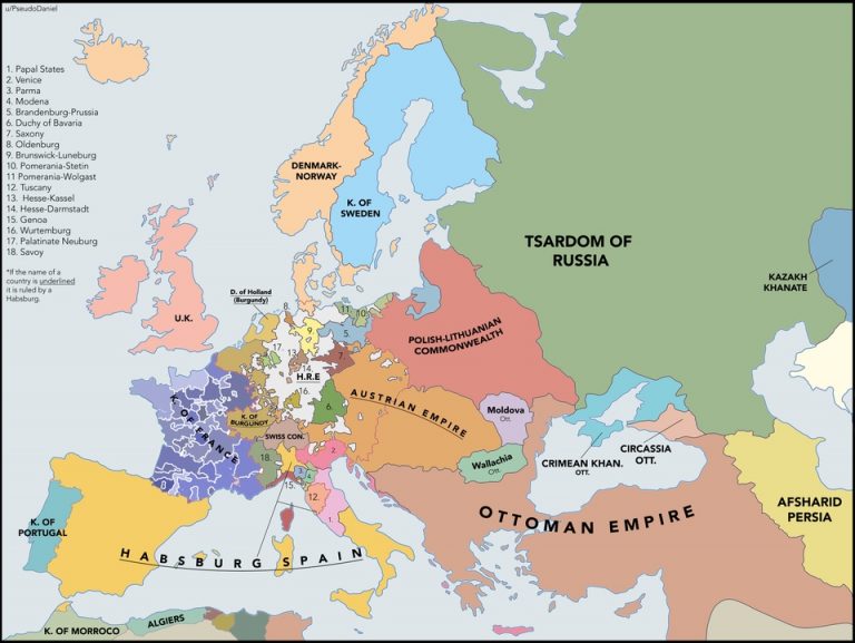 Альтернативная Европа 1750 года или что случилось, если бы Испания победила в Тридцатилетней войне?
