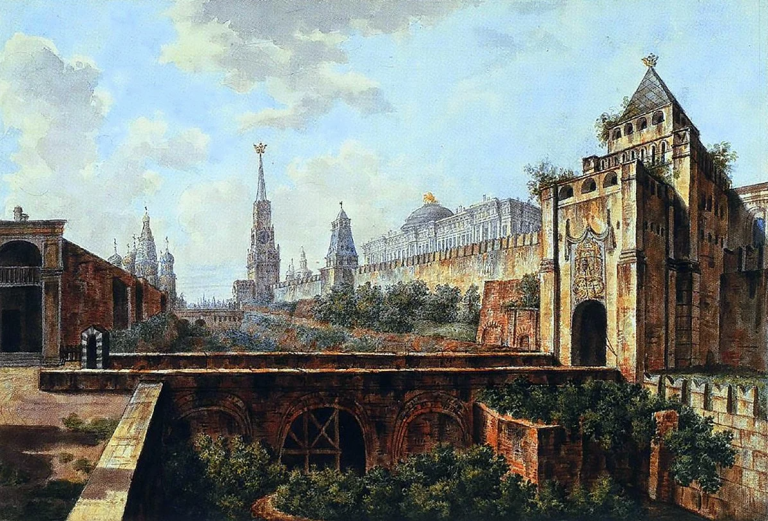 Федор Алексеев «Никольская башня и Алевизов ров», 1800 год