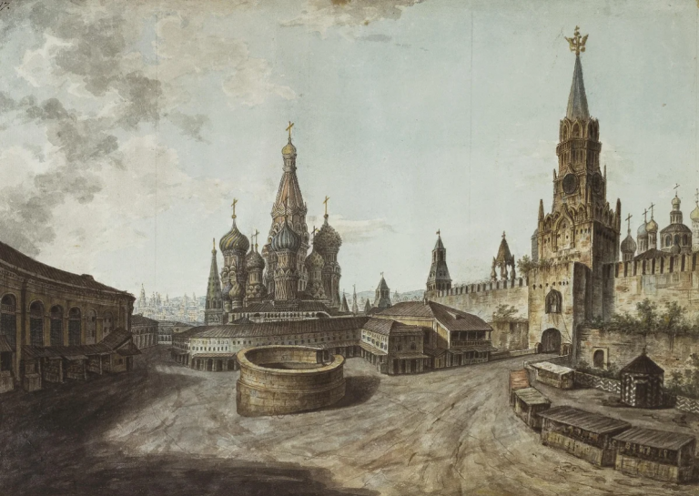 Федор Алексеев «Красная площадь в Москве», 1800 год