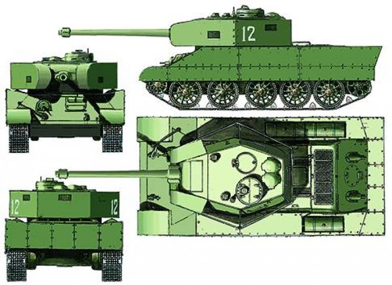 Т-34-85 с разнесенным бронированием