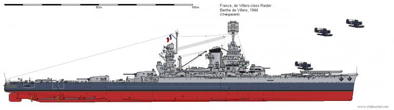 Крейсер «Берта де Виллер» после модернизации в США
