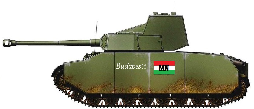 "Туран III" из 3-го танкового батальона. Будапешт, март - апрель 1946 года.