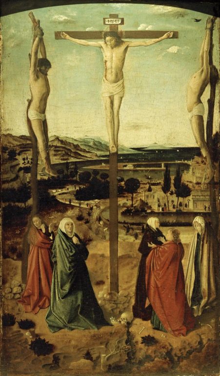 "Распятие Христа" - Антонелло да Мессина. Около 1450/60 года.