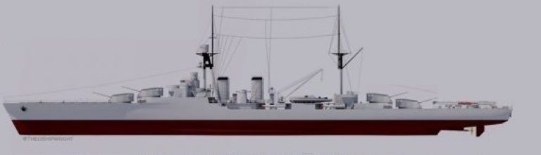 Не фантастические эскизы фантастического лёгкого крейсера Второй Мировой