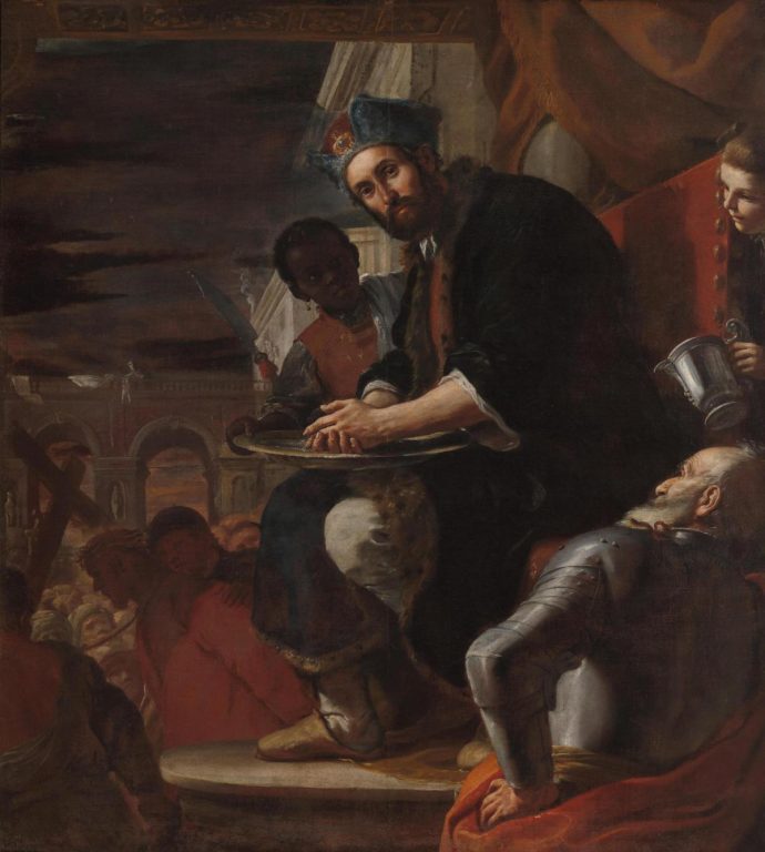 "Пилат умывает руки" - картина Маттиа Прети (1663).