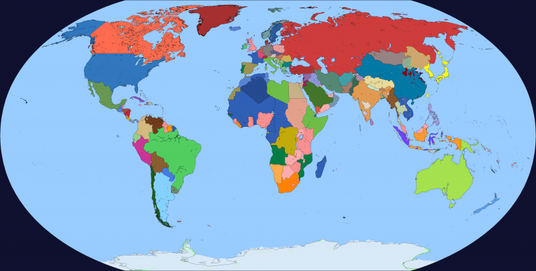 Карта мира на 1950 год