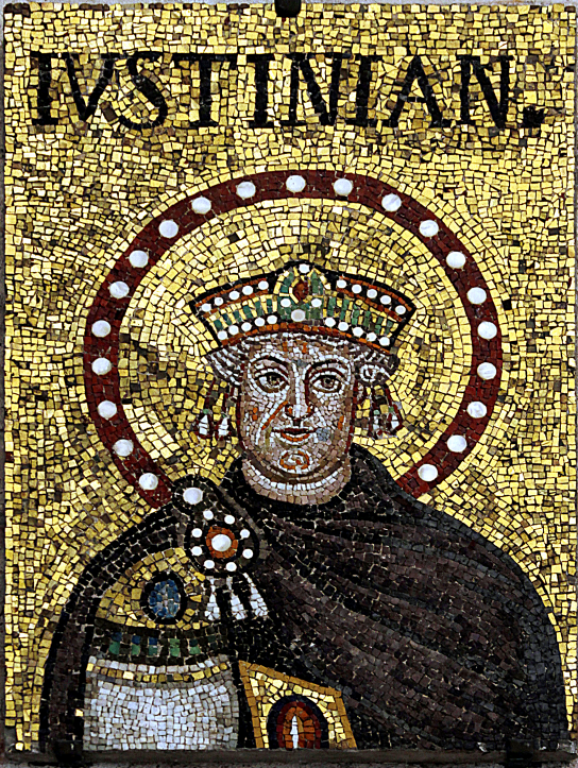 Образ Юстиниана в преклонном возрасте; мозаика в базилике Святого Аполлинара Нового в Равенне © José Luiz Bernardes Ribeiro / CC BY-SA 4.0