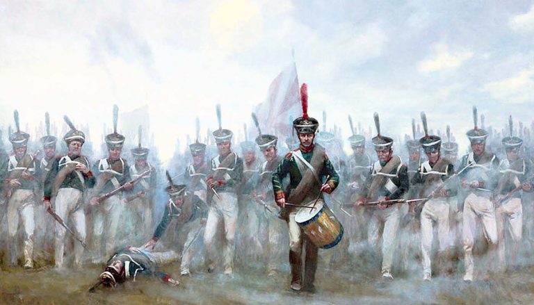 Русская пехота в Тильзитском сражении