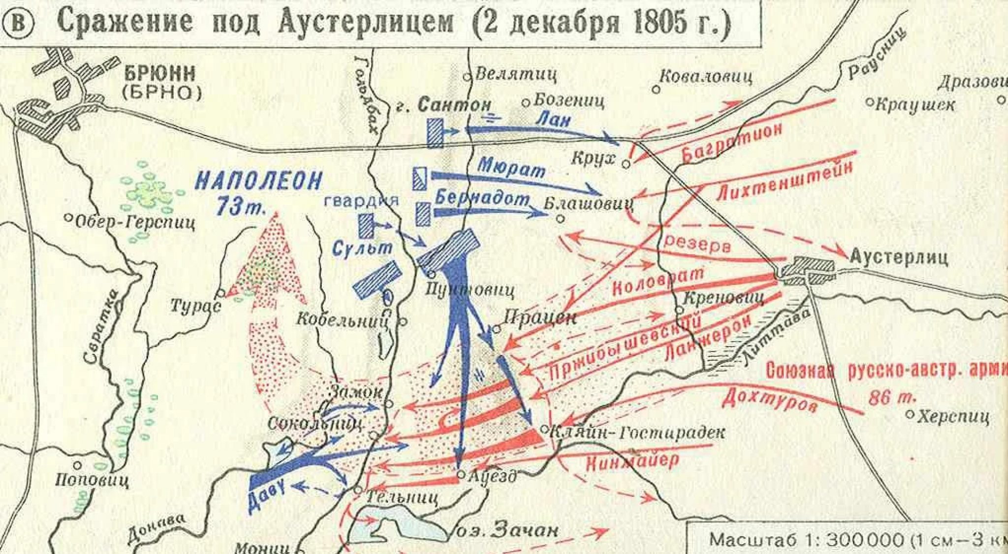Битва под Аустерлицем 1805 карта