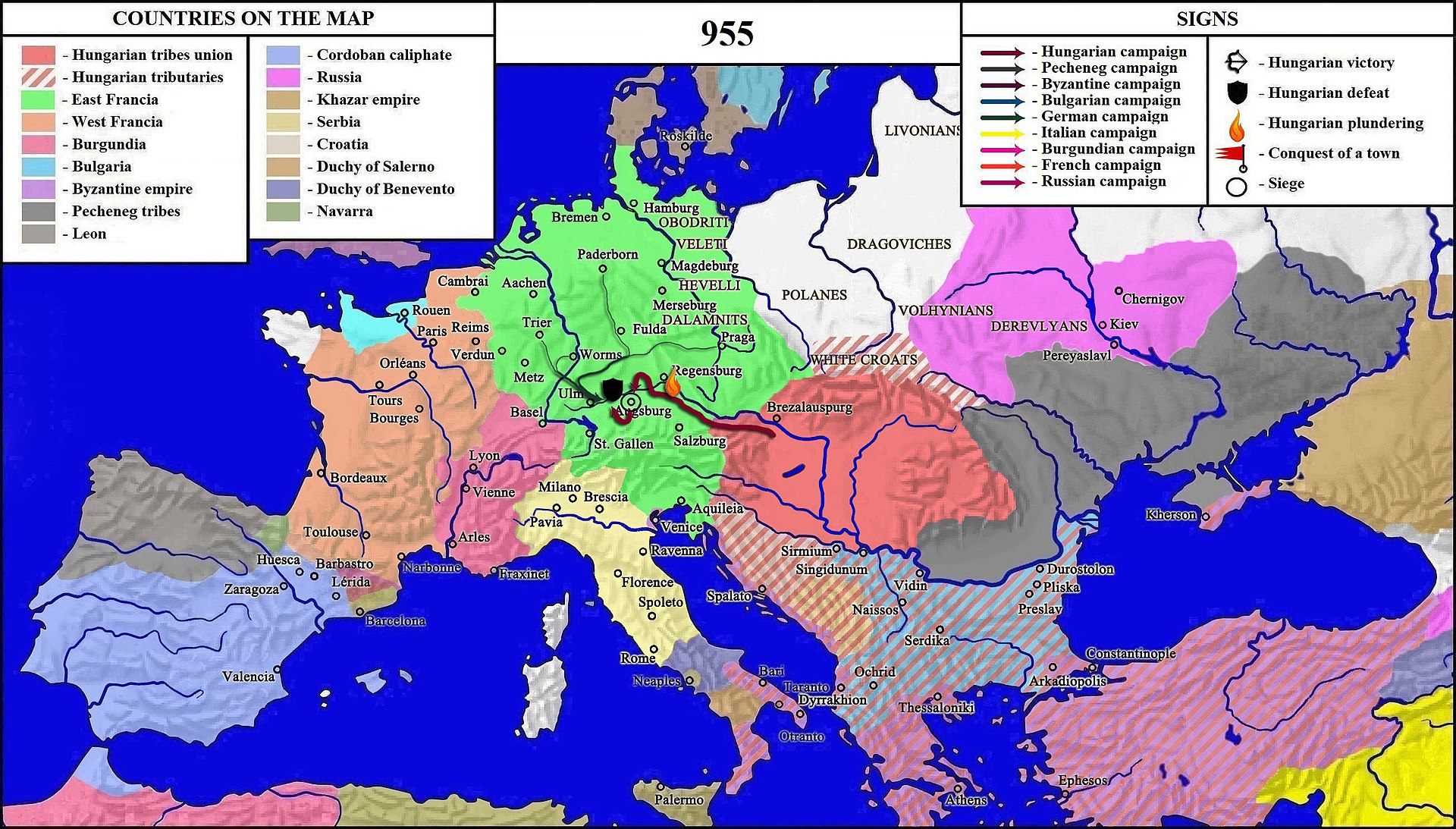 Что если венгры сокрушают немцев в битве при Лехе в 955 году