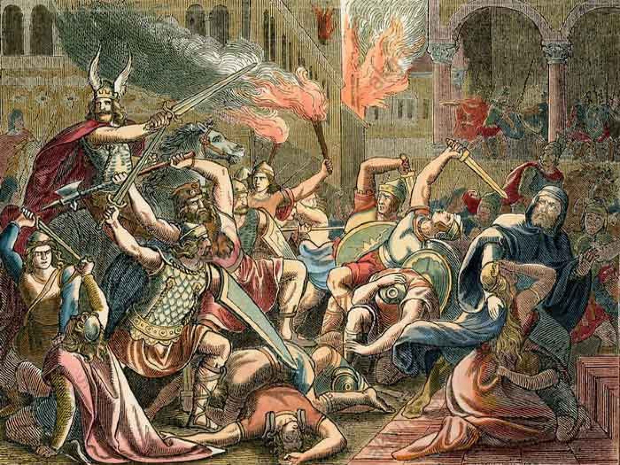 Захват рима год. Разграбление Рима в 410 году Аларихом. Аларих Король вестготов. 410 Г разграбление Рима готами Алариха. Аларих захват Рима готами.