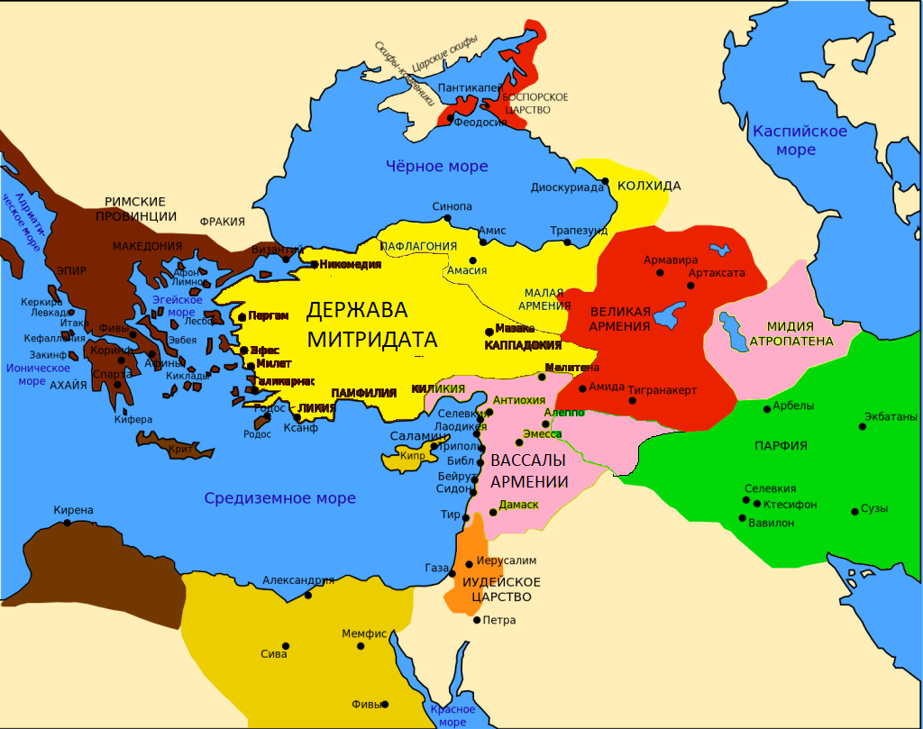 Государства армян. Карта Великой Армении Тиграна Великого. Древние карты Армении.