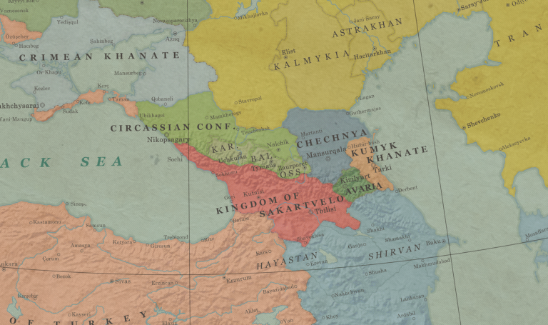    Карта ситуации на Кавказе