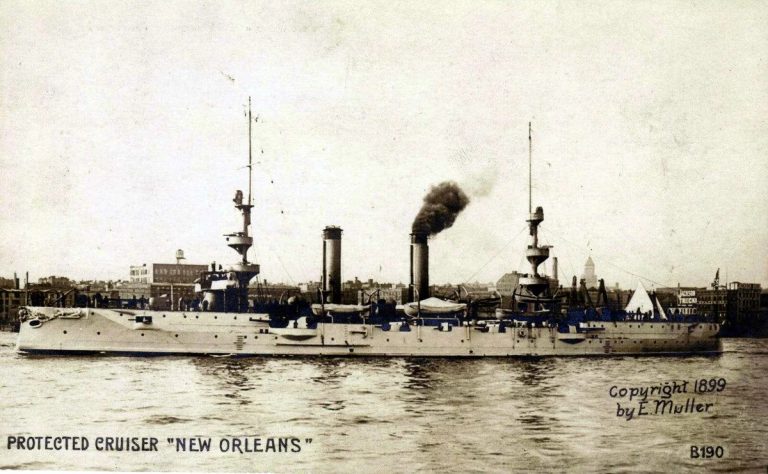 «Новый Орлеан» в гавани Нью-Йорка, октябрь 1899 г