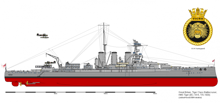  Линейный крейсер Тайгер в виде учебного корабля