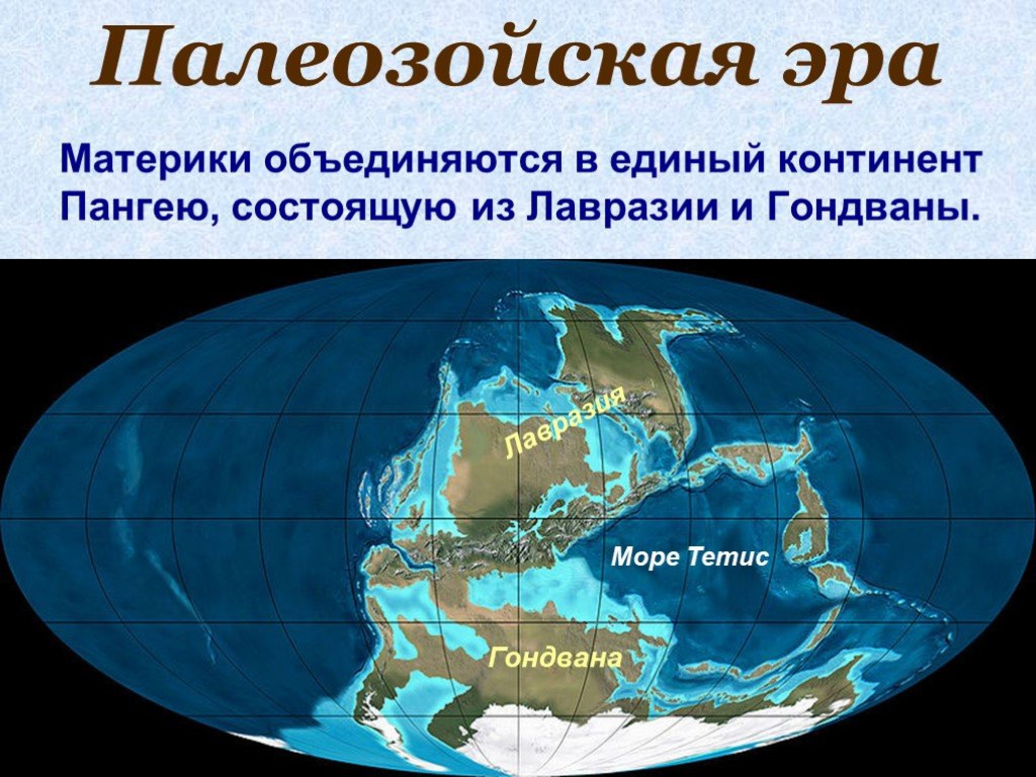 Суперконтинент Гондвана и Лавразия