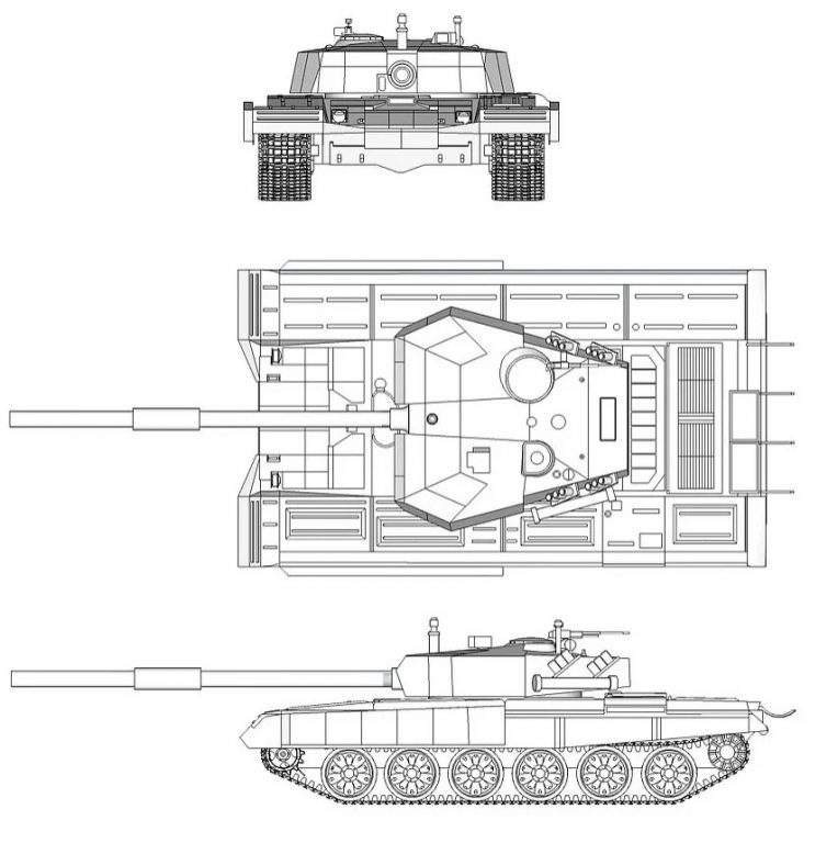  Схема танк M-95 "Дегман" Источник изображения: upload.wikimedia.org