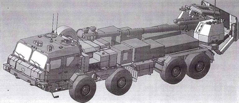Российская колёсная 152 мм САУ будущего 2С43 "Мальва"