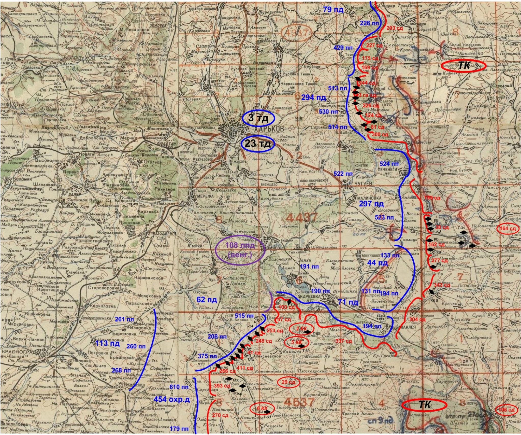 Карта боев 29