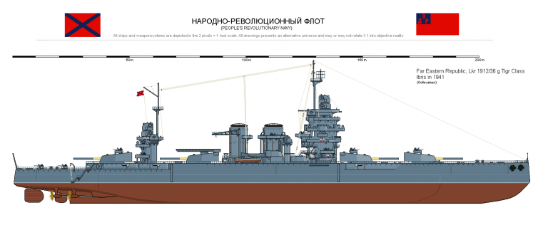 Внешний вид линкоров типа «Тигр» после модернизации 1937-39 годов.