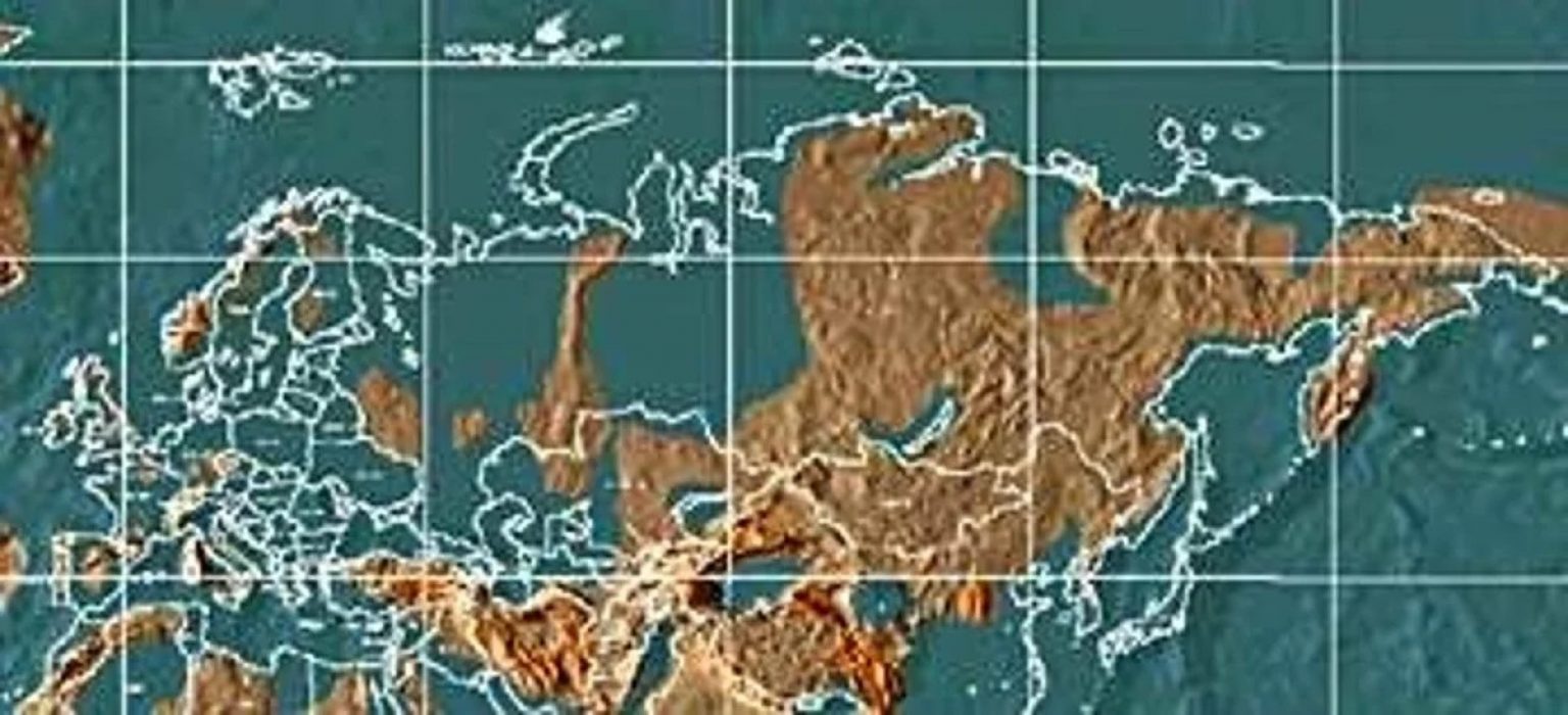 Карта россии после потопа и сдвига полюсов