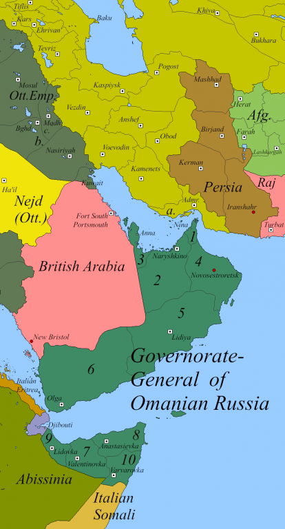 Источник - https://www.deviantart.com/henrymanning/art/Governorate-General-of-Oman-Russia-01-01-1914-874914440