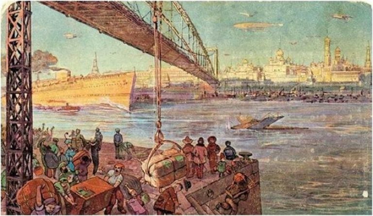        Москва-река в фантазиях 1914 г.