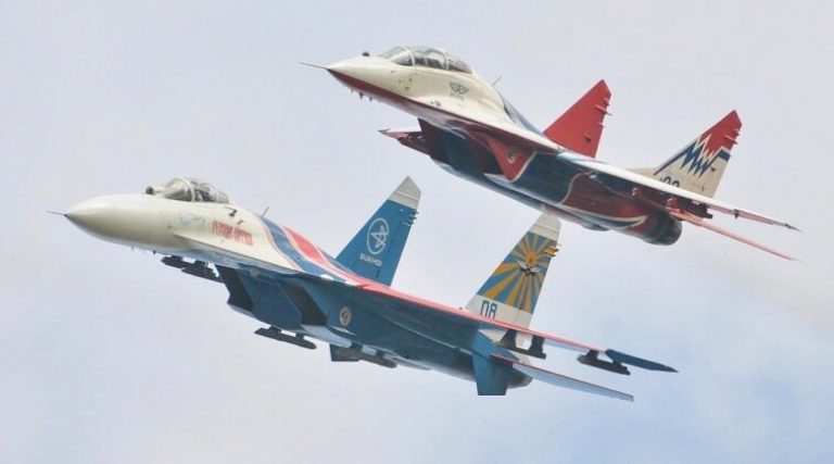       Истребители Миг-29 и Су-27